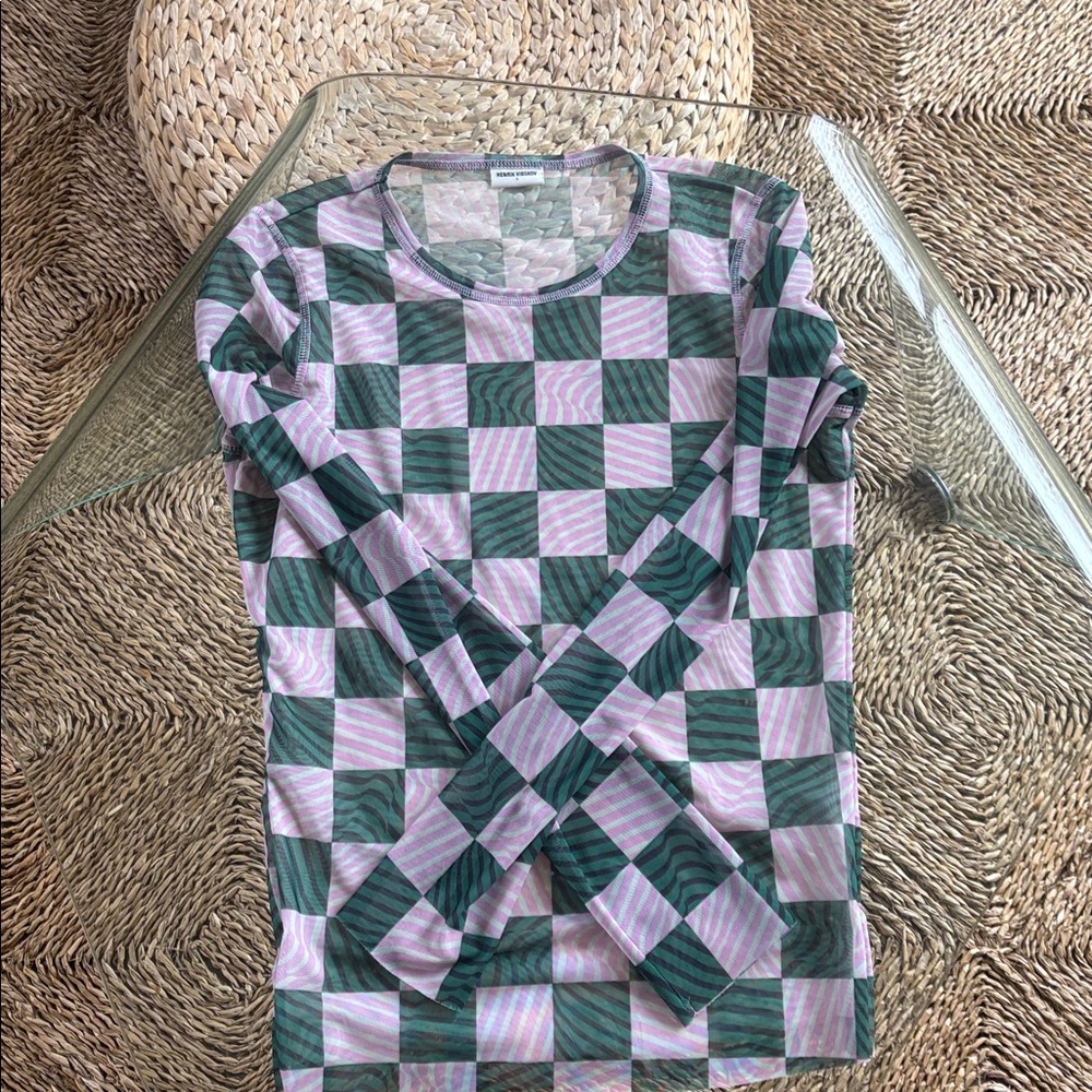 Henrik Vibskov mesh long sleeve shirt. 
Size Lg. Used perfect condition